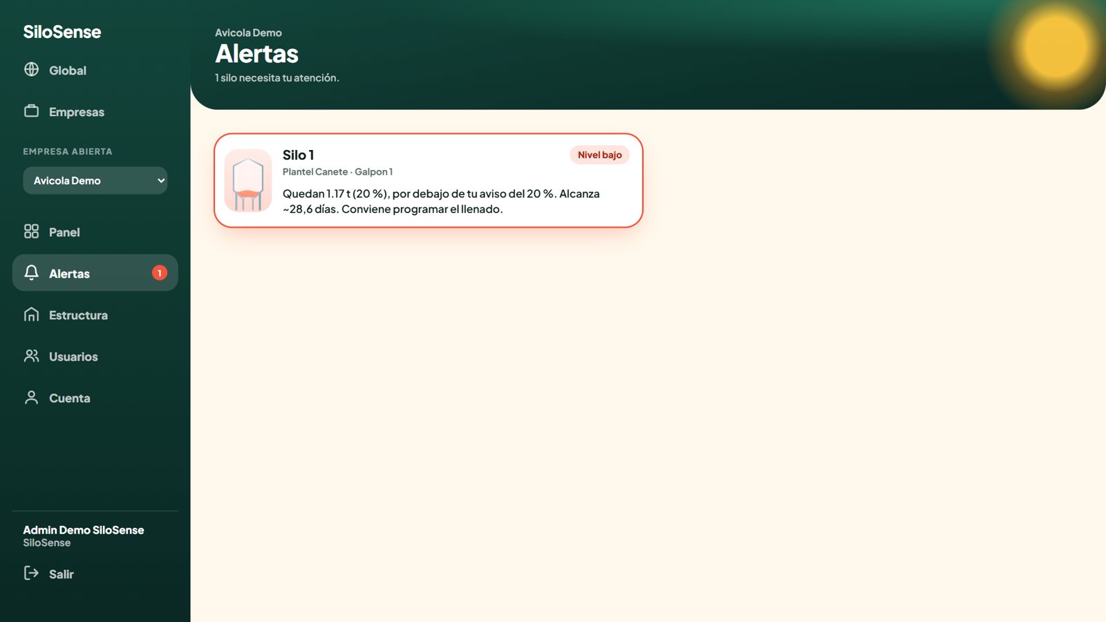 Alertas claras